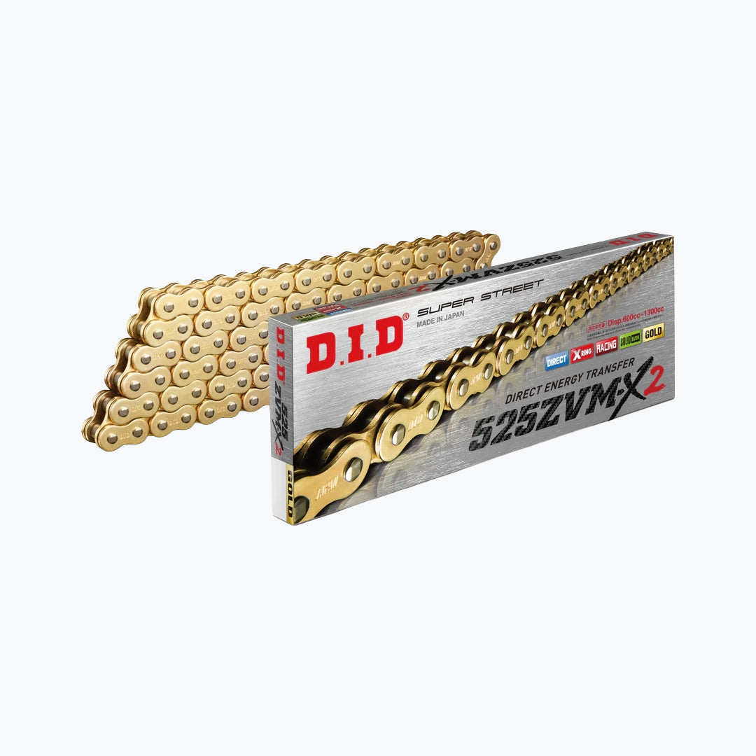 DID ZVM-X Gold & Gold X-Ring Drive Chain 520 / 525 / 530 120