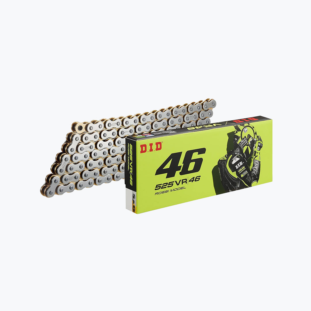 DID VR46 Silver & Gold X-Ring Drive Chain 525 / 530 120
