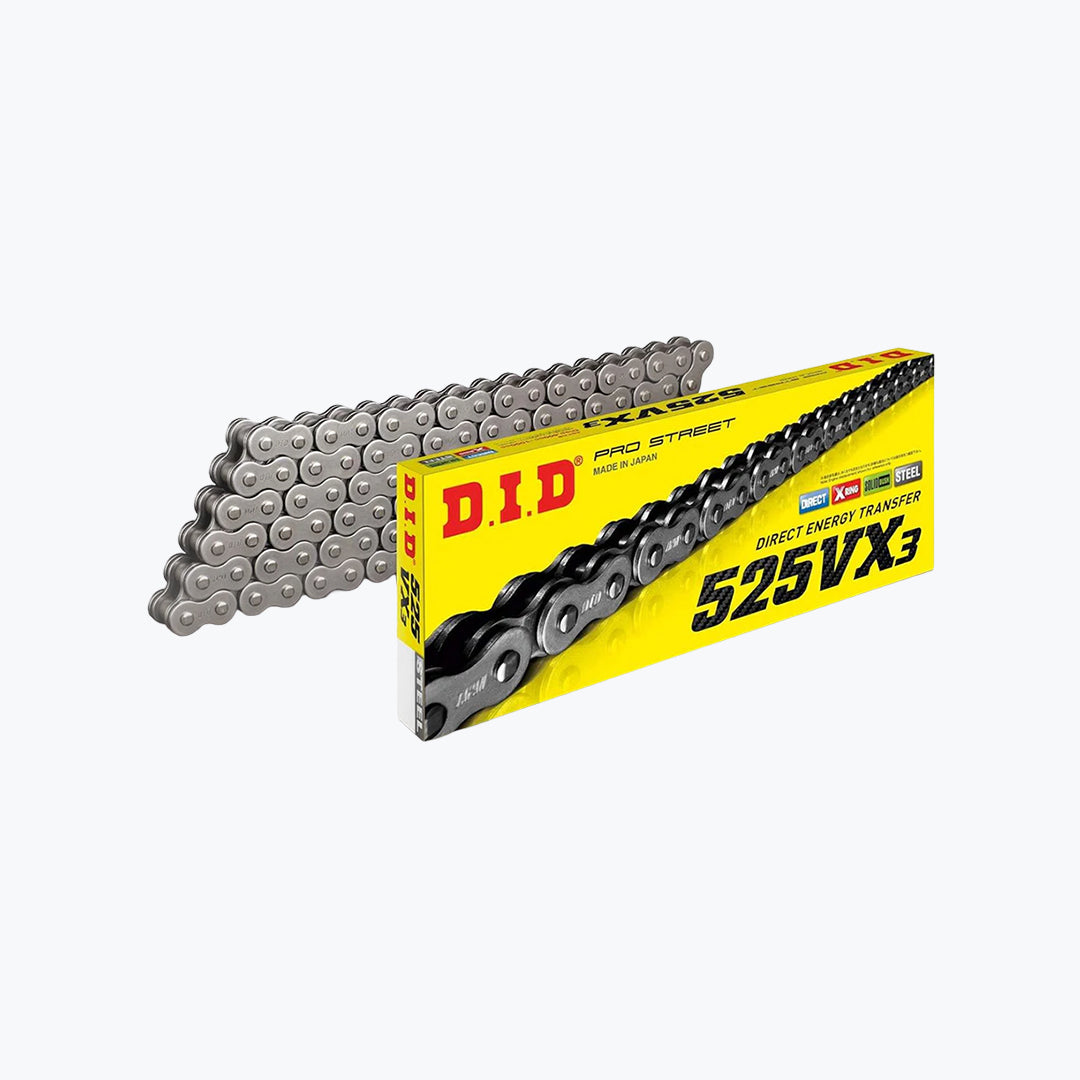 DID Pro Street VX3 Steel X-Ring Drive Chain 525 / 530 120