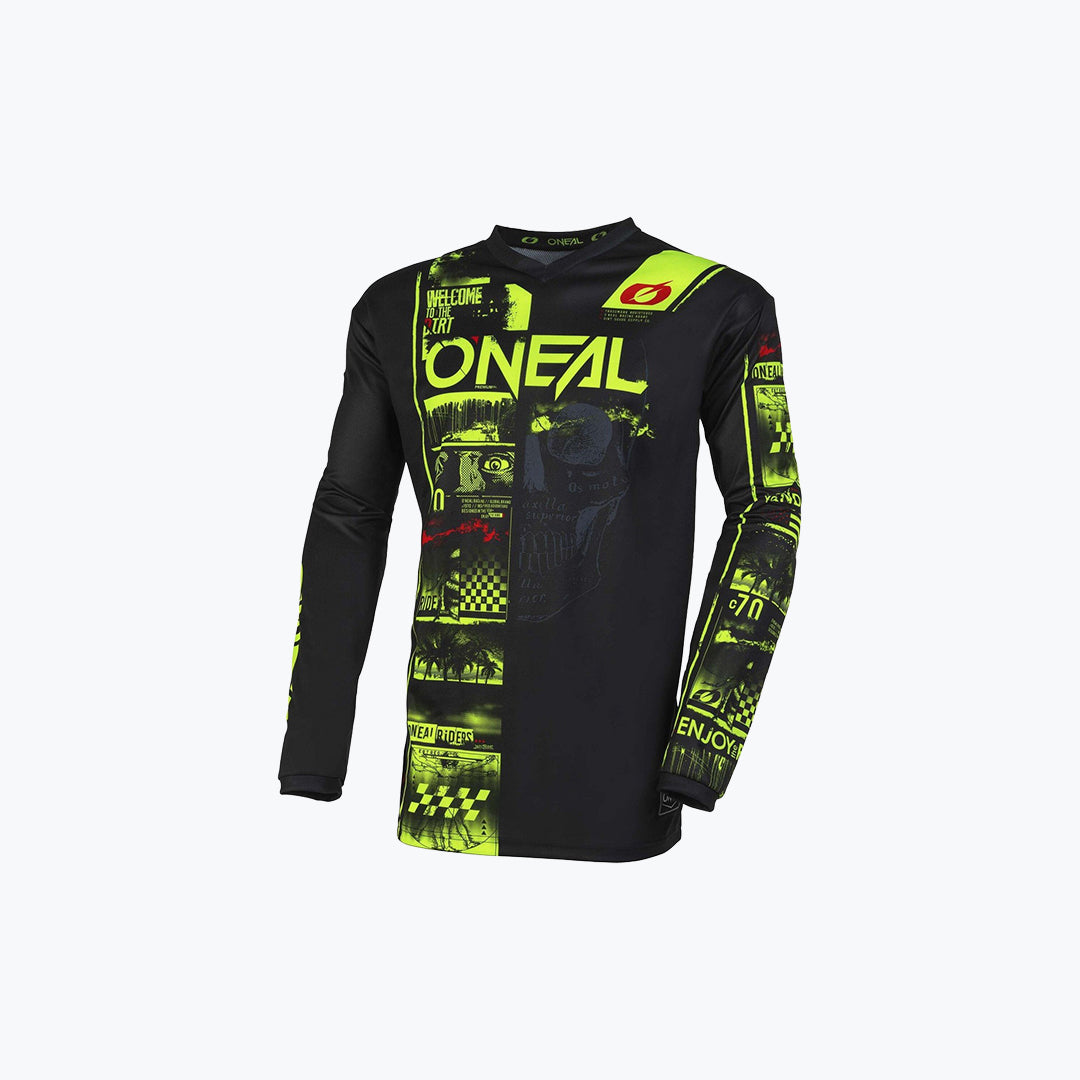 O’Neal 2023 Riding Jersey Black Yellow – Motocross & Off-Road Jersey