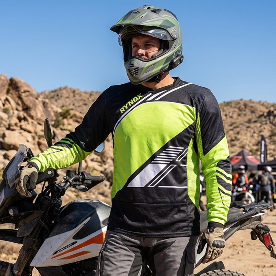 Rynox Frontier Pro Offroad Jersey Green Black