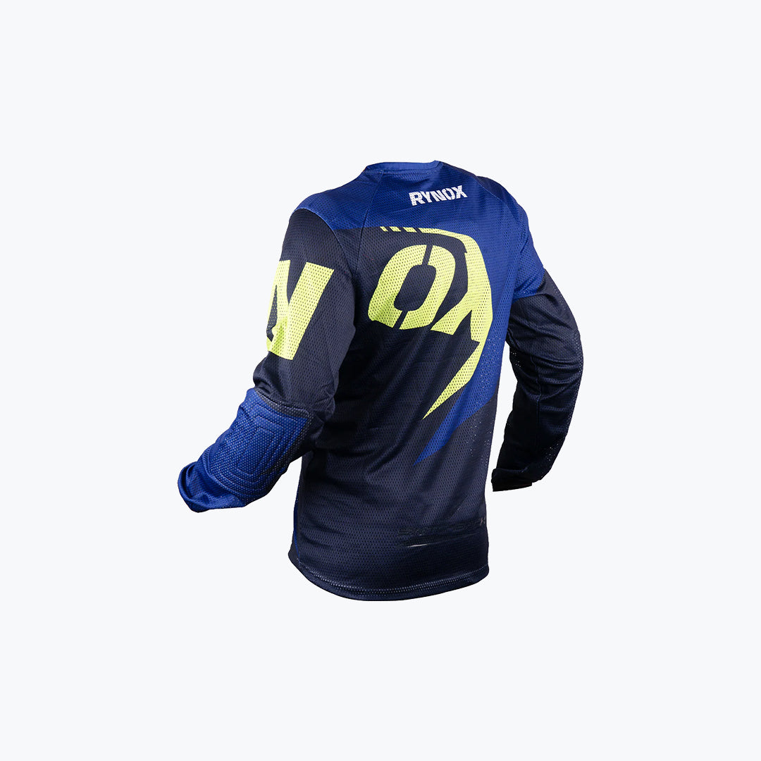 Rynox Switchback Neo Offroad Jersey Blue Hi-Viz Green