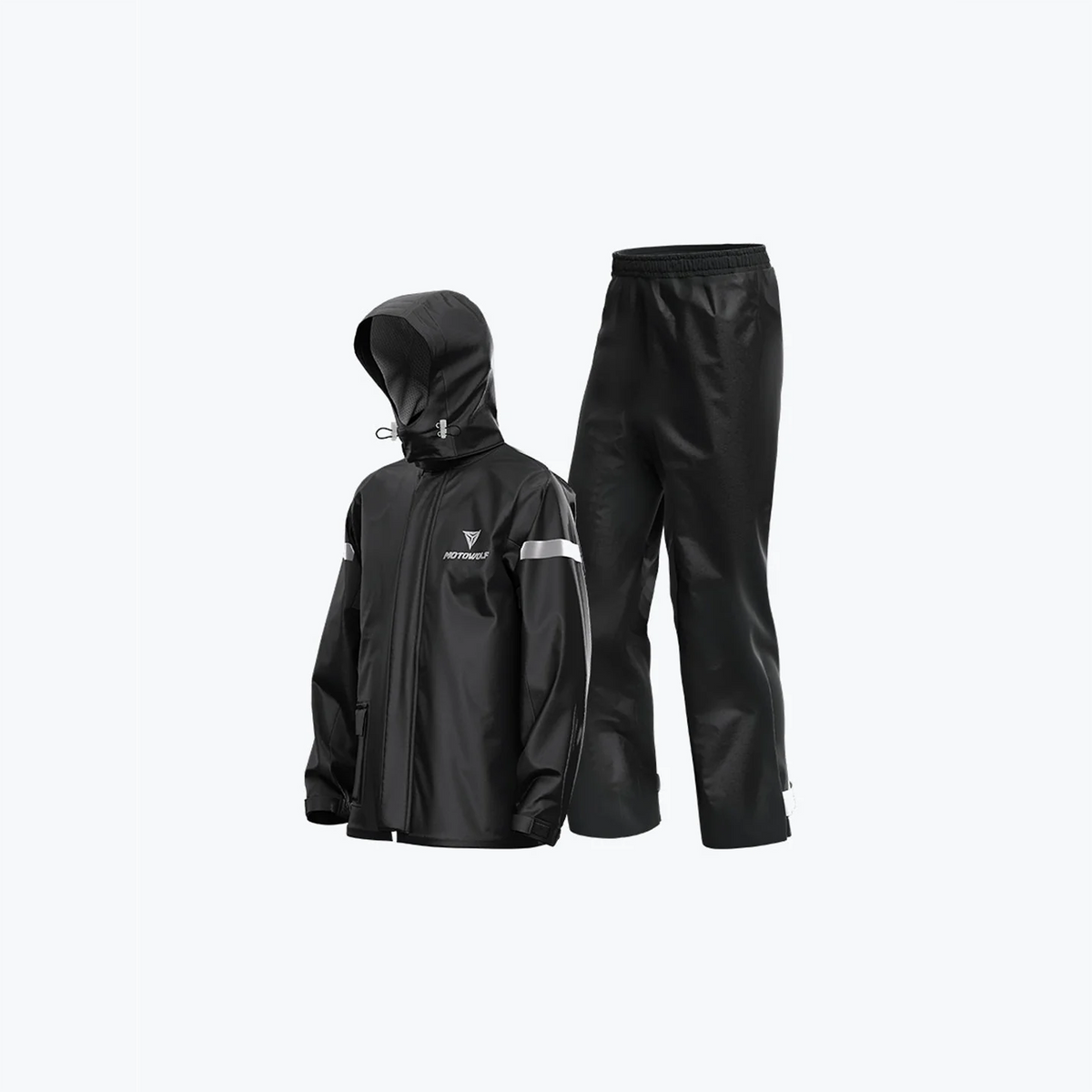MOTOWOLF MDL0401 Waterproof Motorcycle Raincoat Set Black