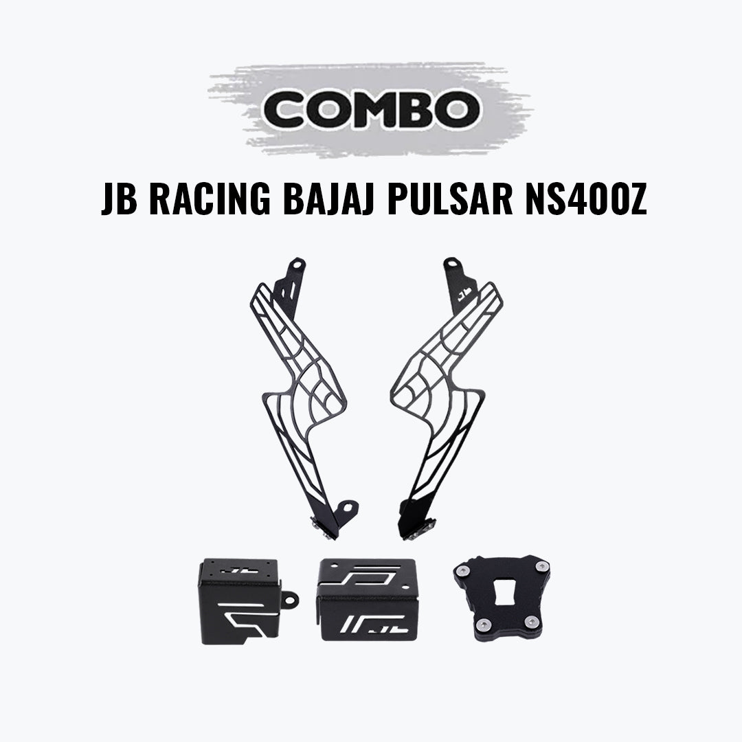 JB Racing Bajaj Pulsar NS400Z Combo Accessories Kit Black