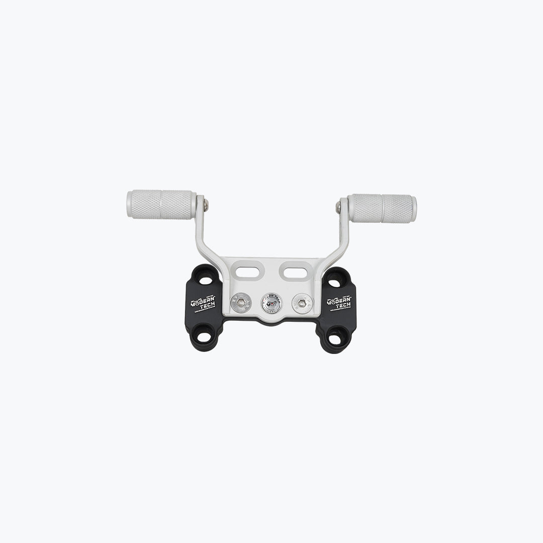 Modern Tech Handle Bar Riser with Mobile Holder for Royal Enfield Himalayan 450 Black / Silver