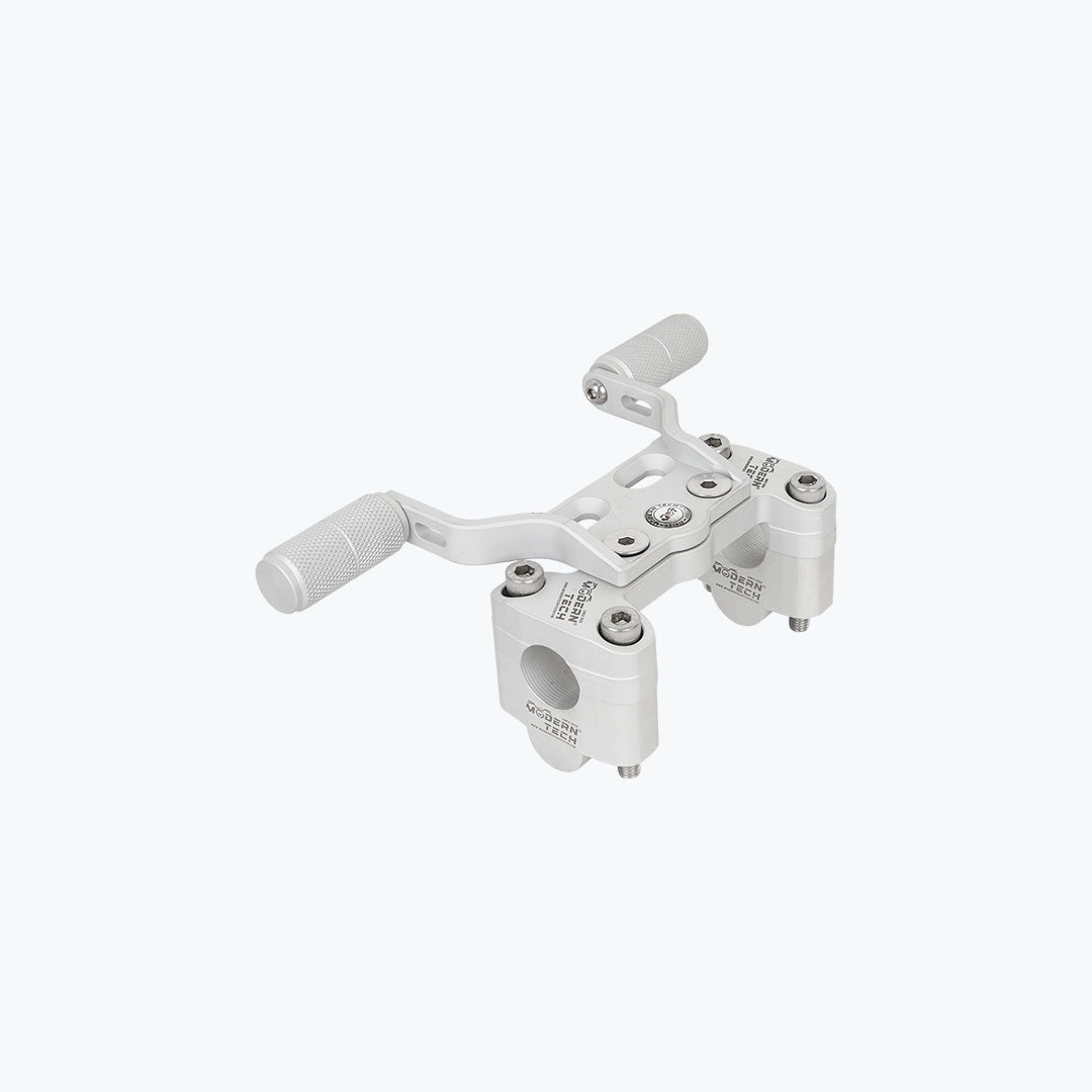 Modern Tech RE Meteor 650 Premium Combo Handlebar Riser with Mobile Holder Silver