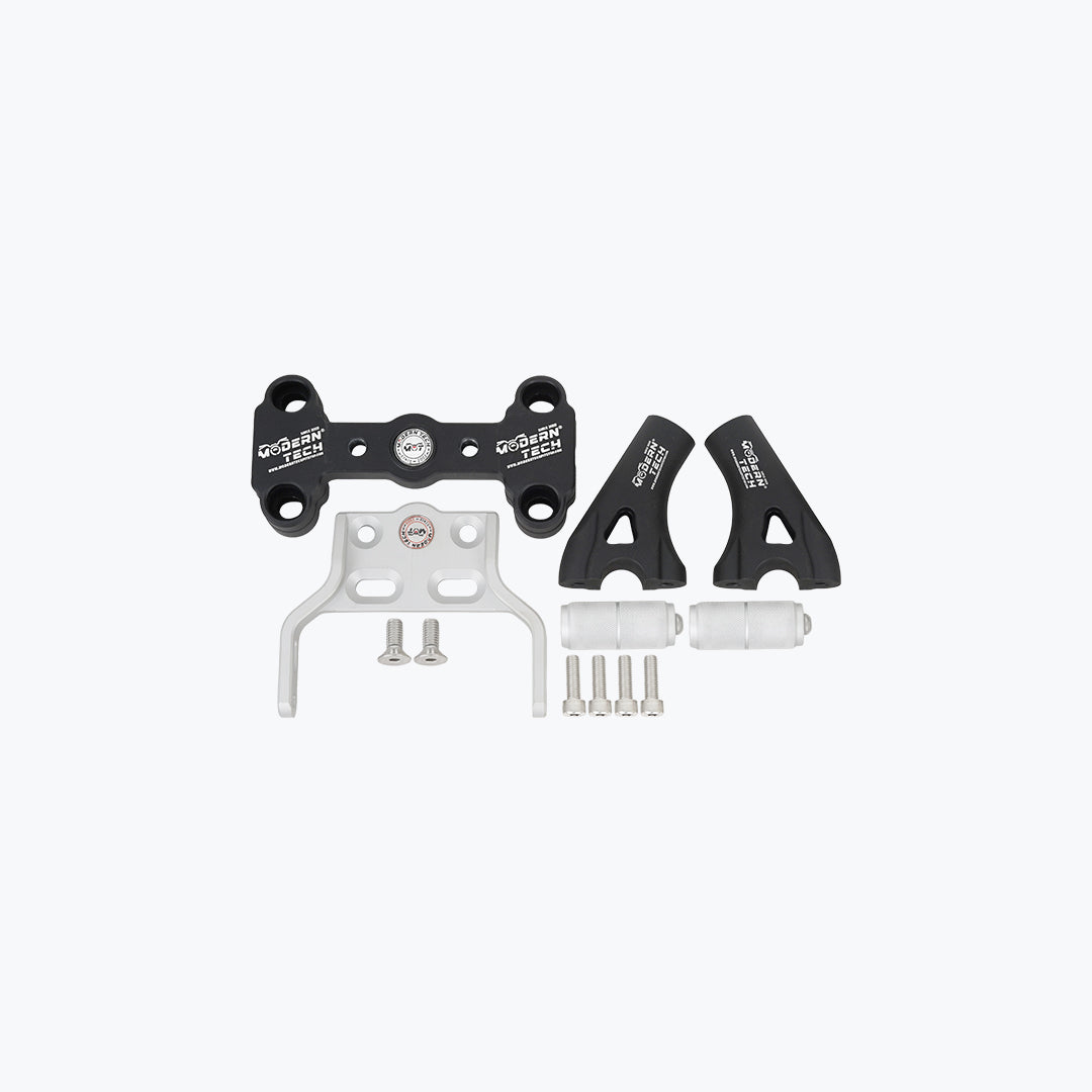 Modern Tech RE Bear 650 Premium Combo Handlebar Riser with Mobile Holder Black / Silver