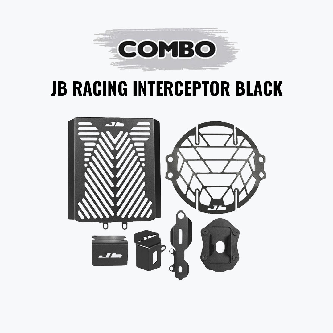 JB Racing Interceptor Combo Black for Royal Enfield Interceptor 650 (Up To 2022)