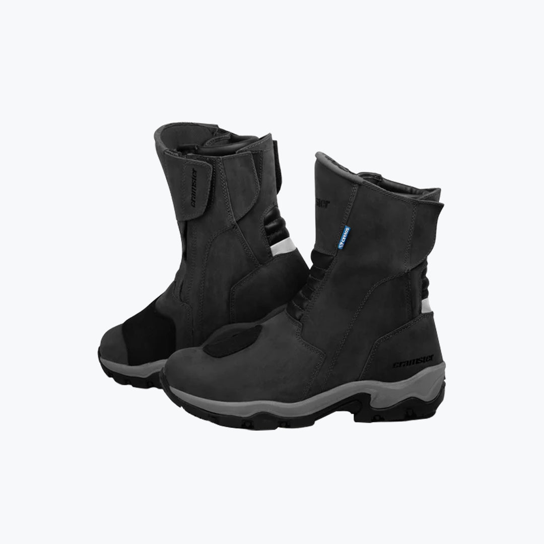 CRAMSTER Flux Boots Mid Black Motorcycle Riding Boots
