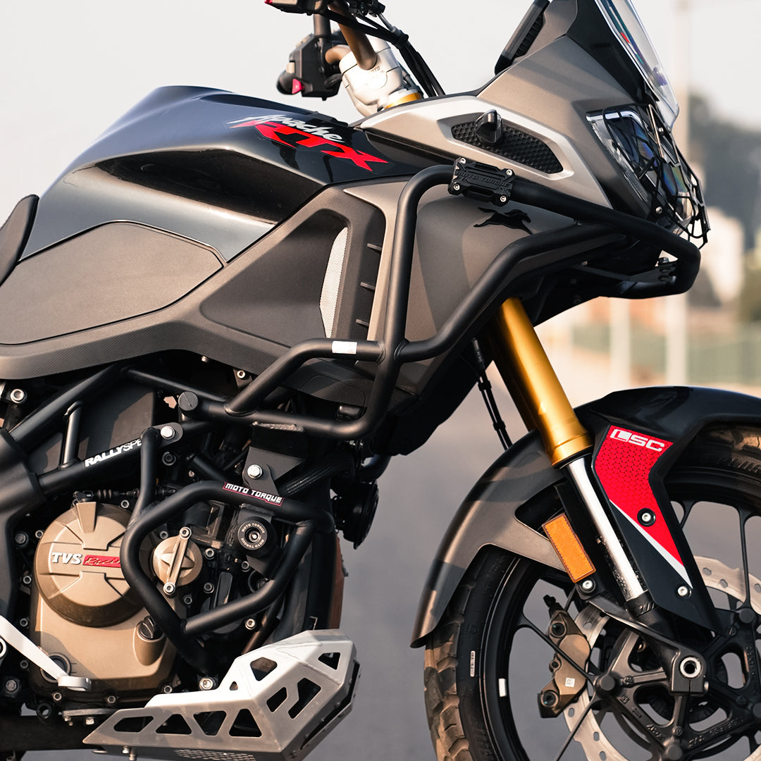 MTQ TVS Apache RTX 300 Stallion Crash Guard Black
