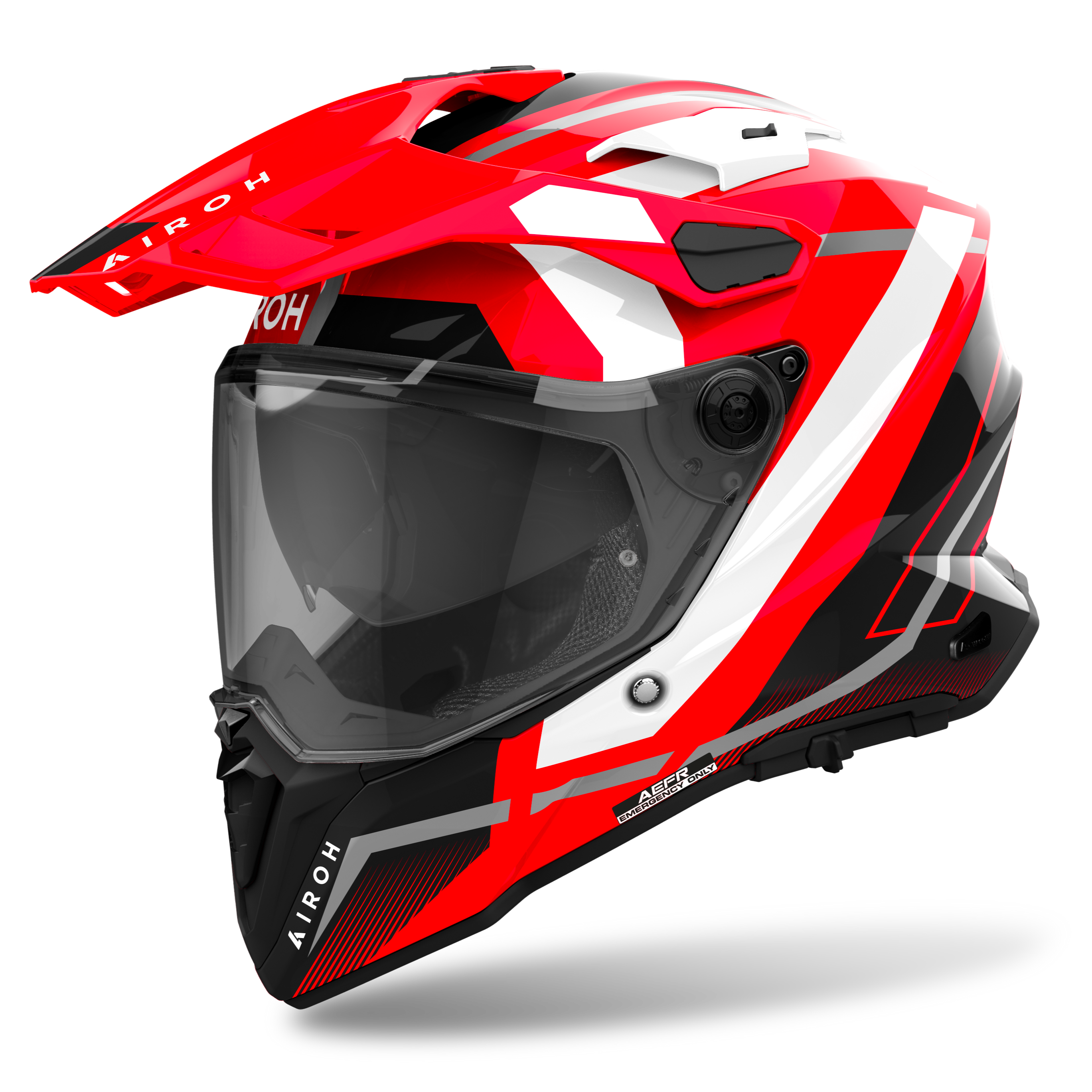 AIROH Commander Boost Red Gloss Adventure Helmet