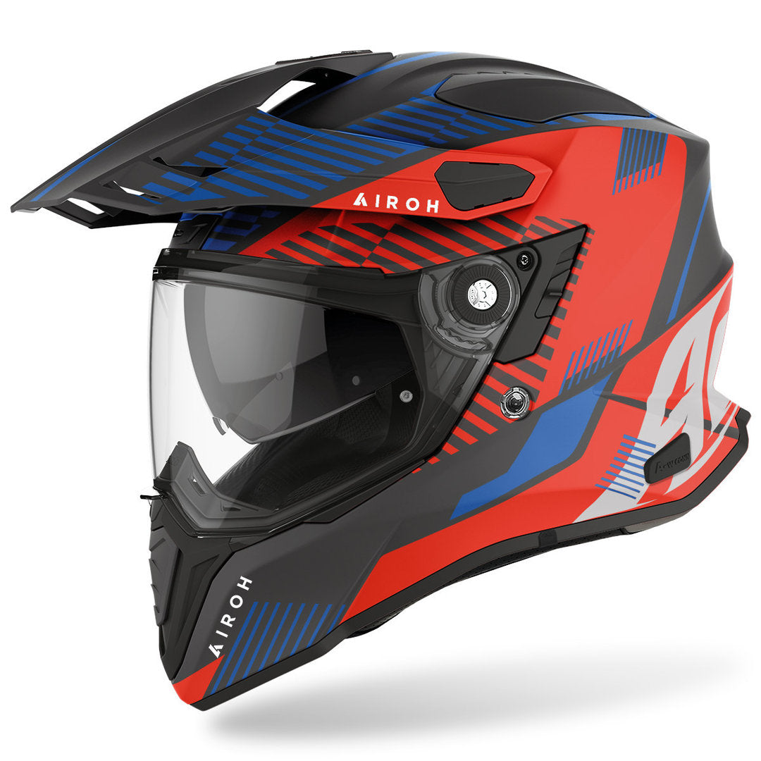 AIROH Commander Boost Red Blue Matt Adventure Helmet