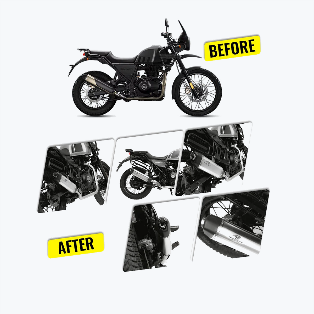 RRP Vertex Matte Performance Exhaust for Royal Enfield Himalayan