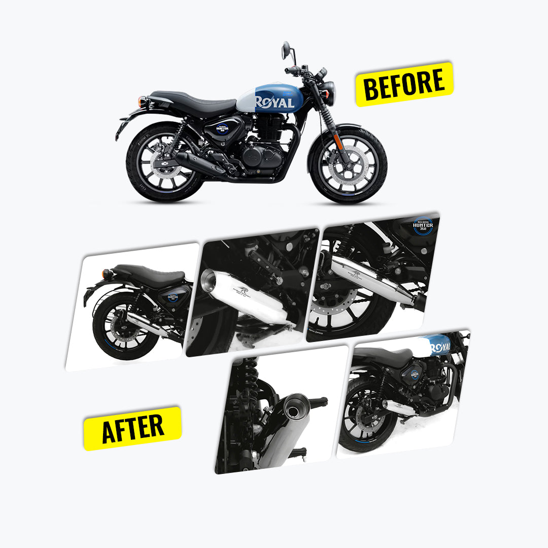 Red Rooster Performance Hunter 350 Polish Rumbler Max Exhaust