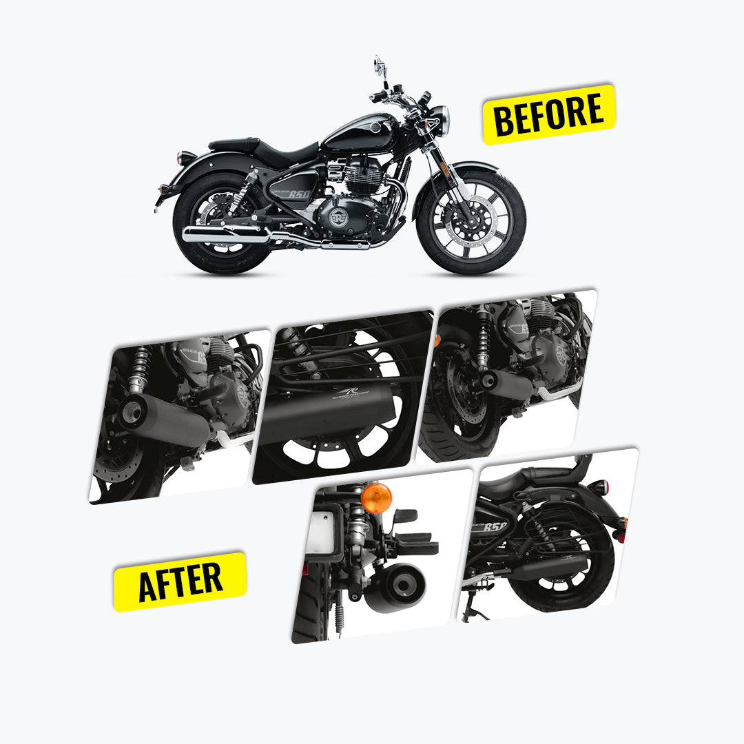 Red Rooster Performance Super Meteor 650 Astral Exhaust Black Matte