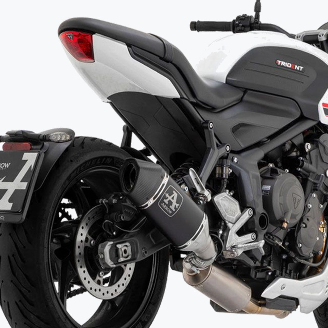 Arrow Full System Racing Exhaust with Veloce Aluminium Silencer for Triumph Trident 660