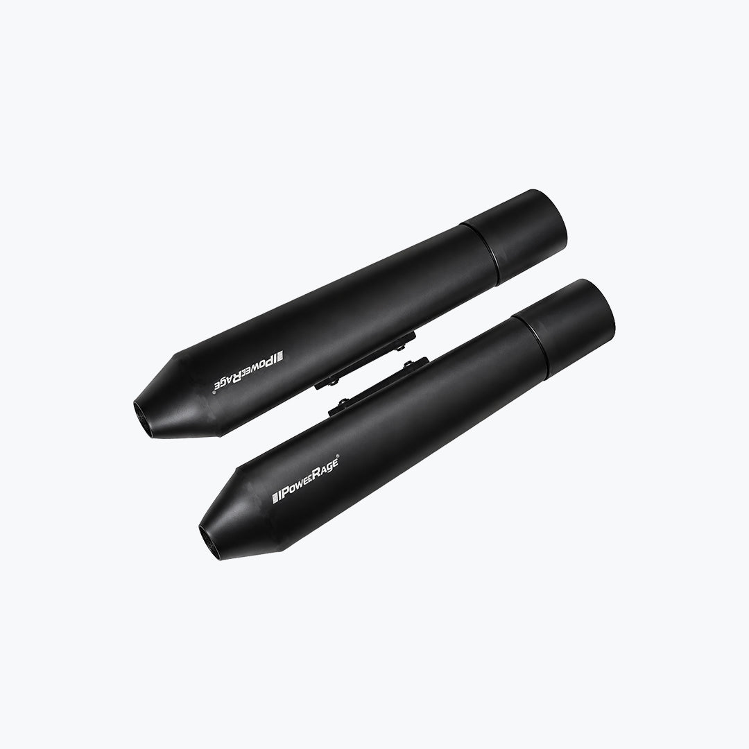 Powerage Short Black Exhaust for Interceptor 650 & GT 650