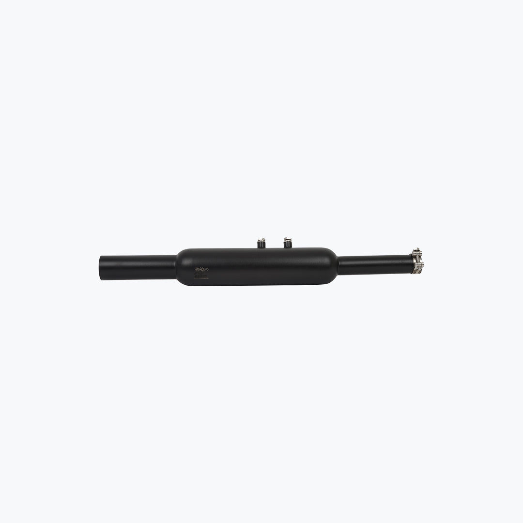 JB Racing Mini Punjabi Glass Wool Stainless Steel Exhaust (Big Mouth) – Black