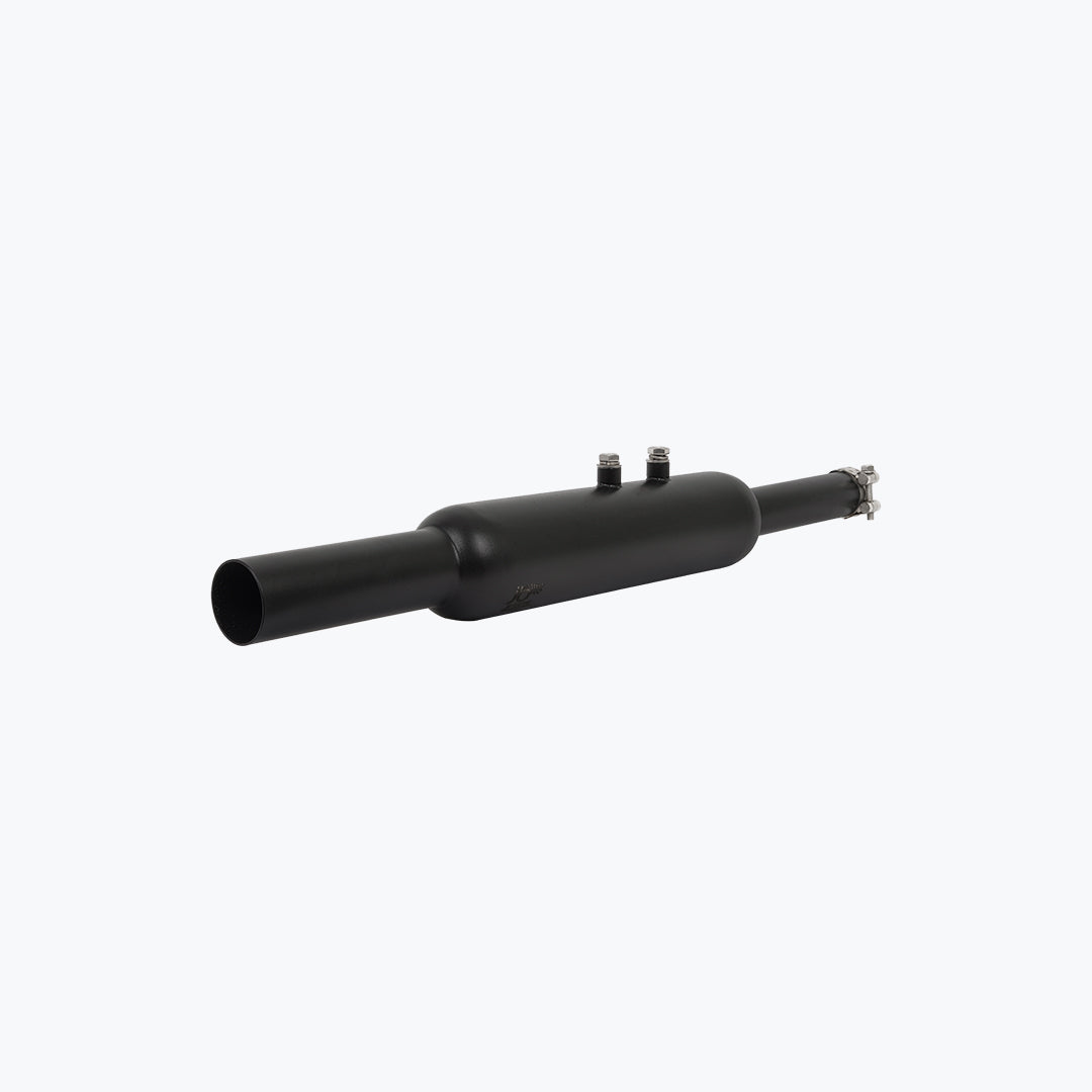 JB Racing Mini Punjabi Glass Wool Stainless Steel Exhaust (Big Mouth) – Black