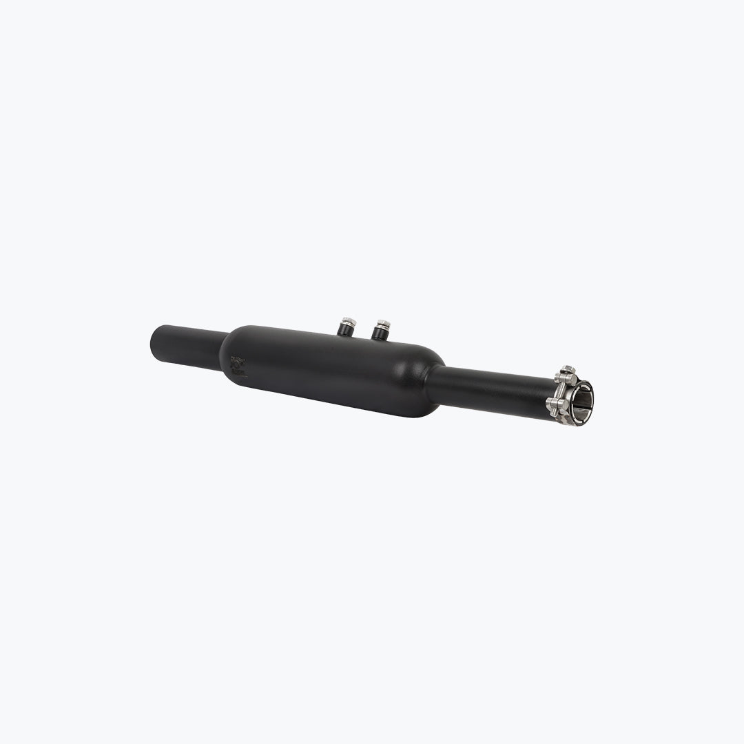 JB Racing Mini Punjabi Glass Wool Stainless Steel Exhaust (Big Mouth) – Black