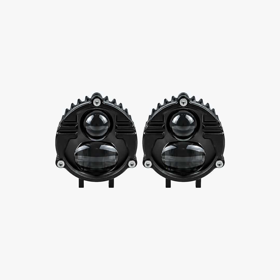 HJG 2 LED Pyramid 1.0 Motorcycle Foglight Pair