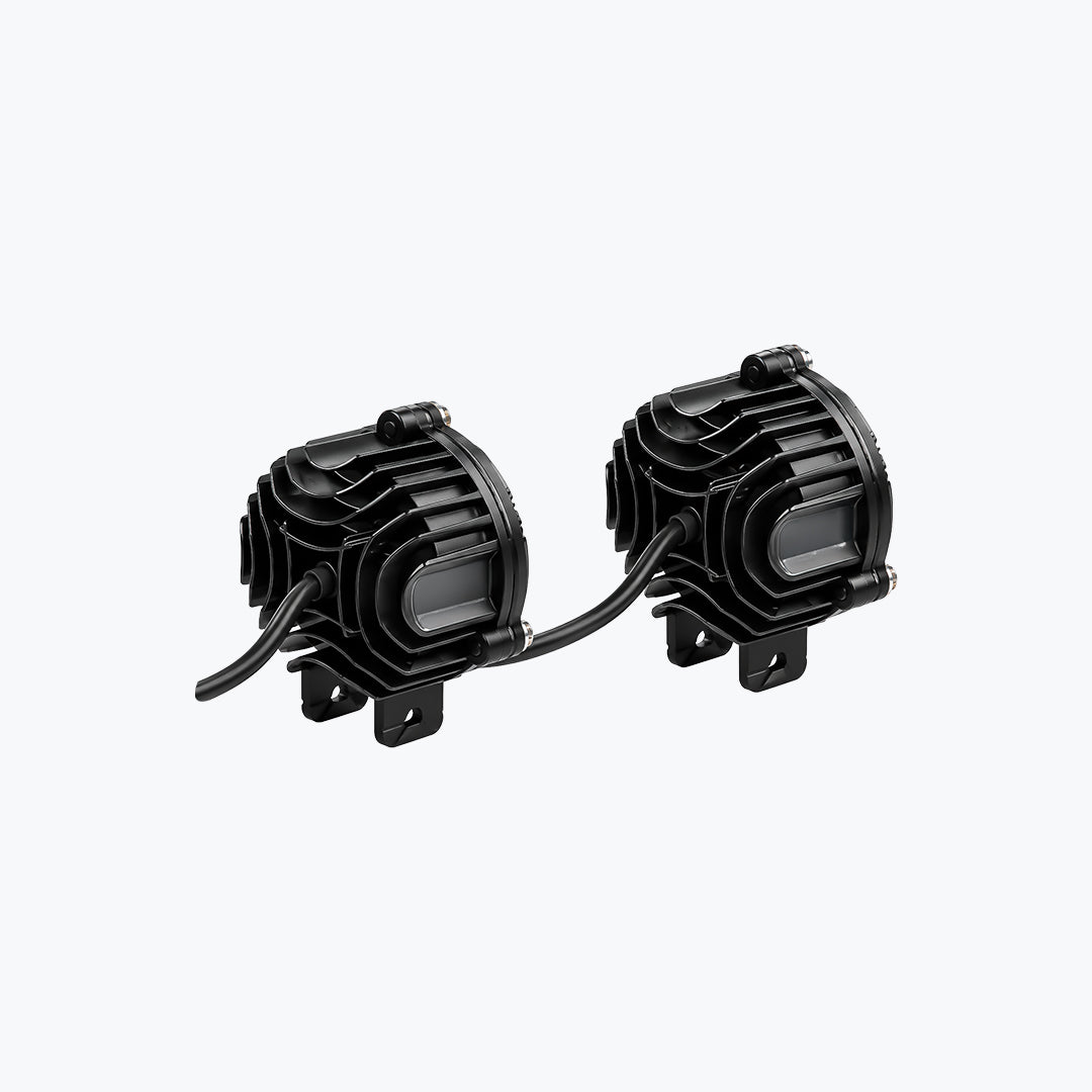 HJG 2 LED Pyramid 1.0 Motorcycle Foglight Pair