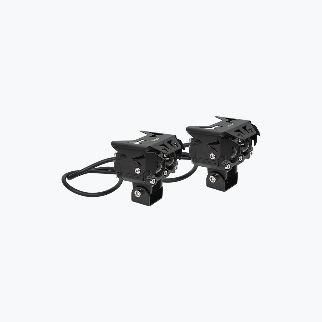 HJG Robotic 2 LED Fog Light Pair with Wiring Harness for Motorcycles