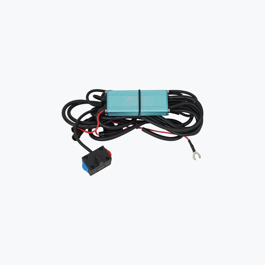 HJG Robotic 2 LED Fog Light Pair with Wiring Harness for Motorcycles