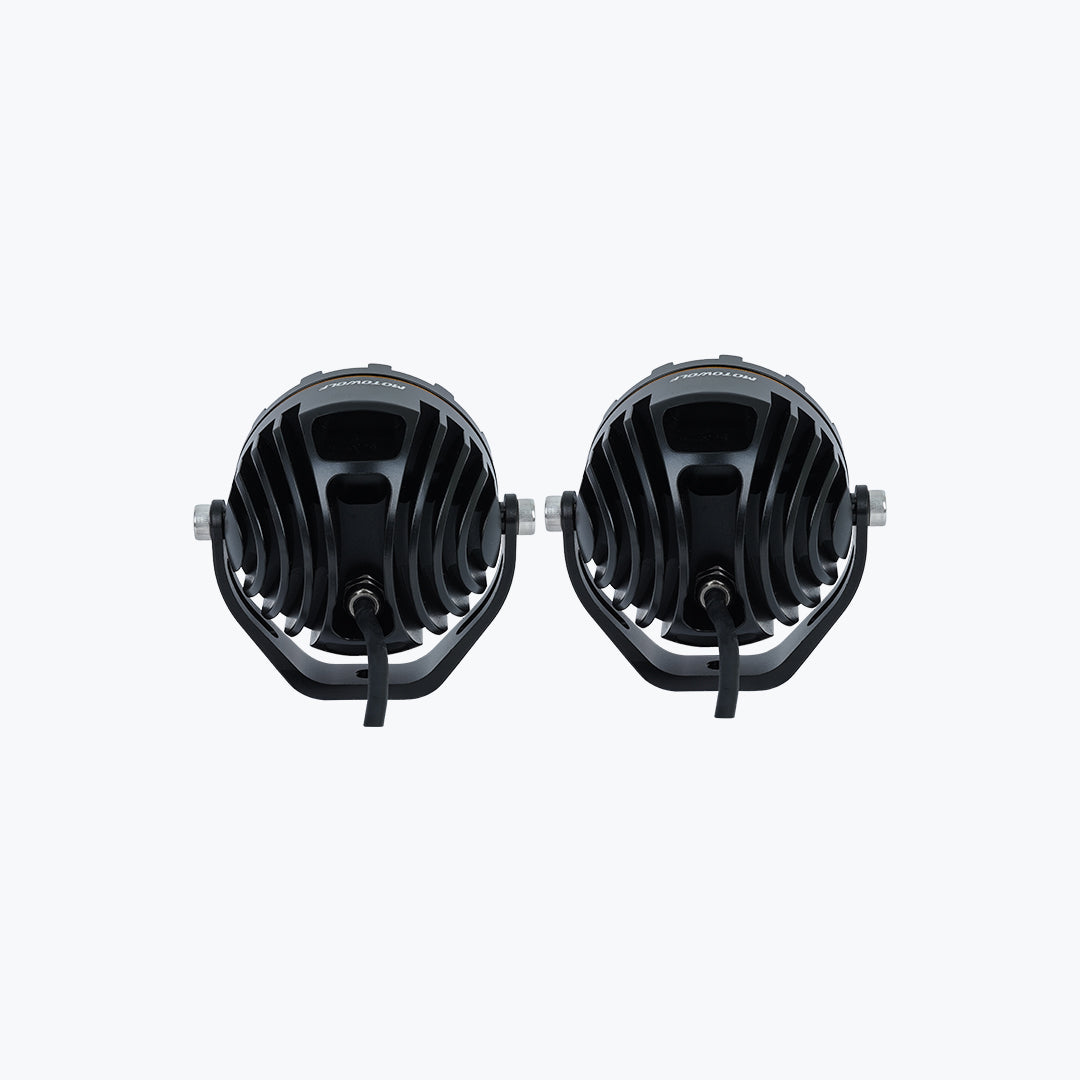 MOTOWOLF Tank Gun L1 7 LED Motorcycle Fog Light Pair