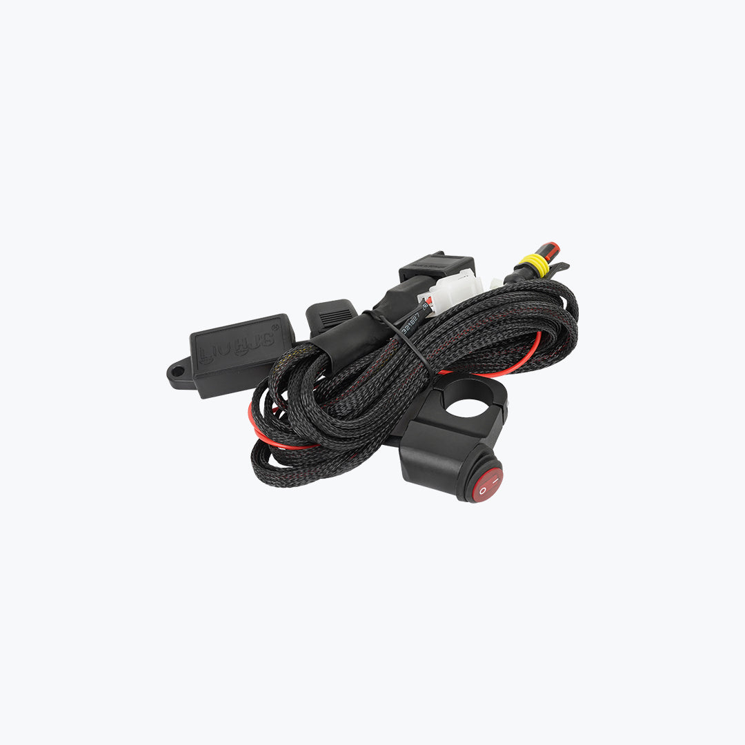 HJG Foglight Wire Harness with Switch Universal Motorcycle Wiring Kit