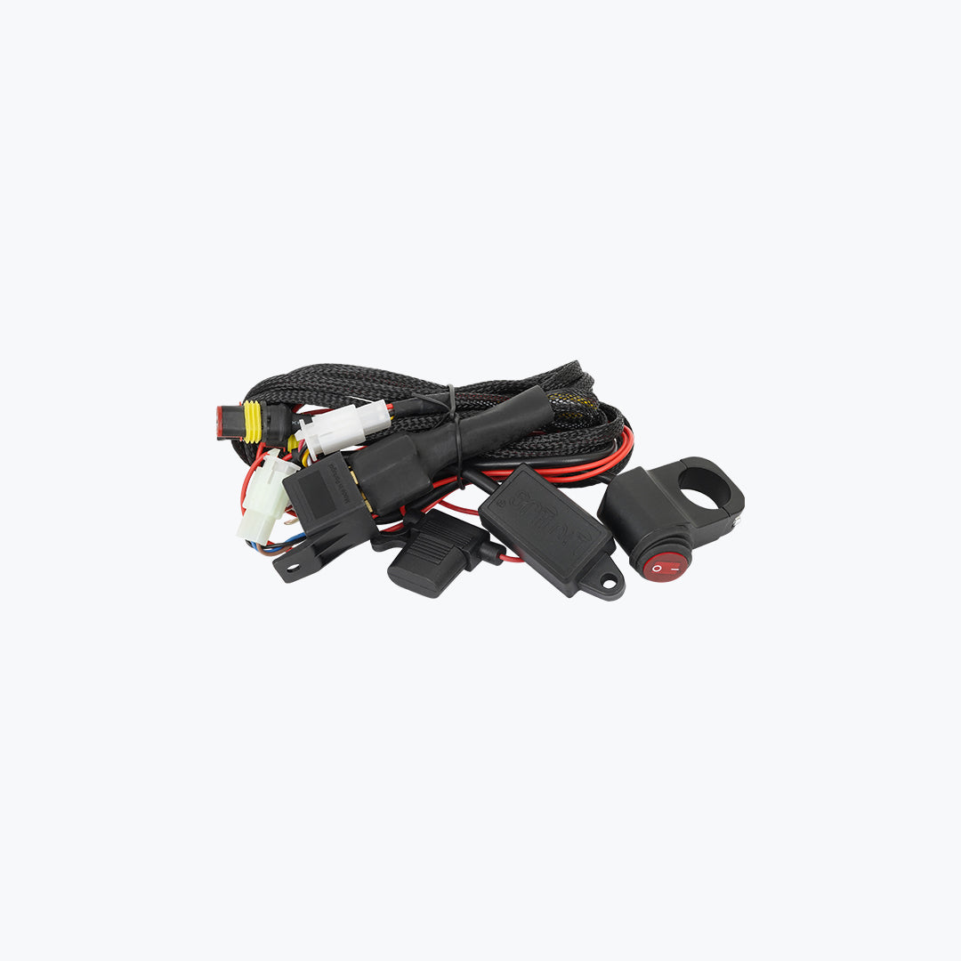 HJG Foglight Wire Harness with Switch Universal Motorcycle Wiring Kit