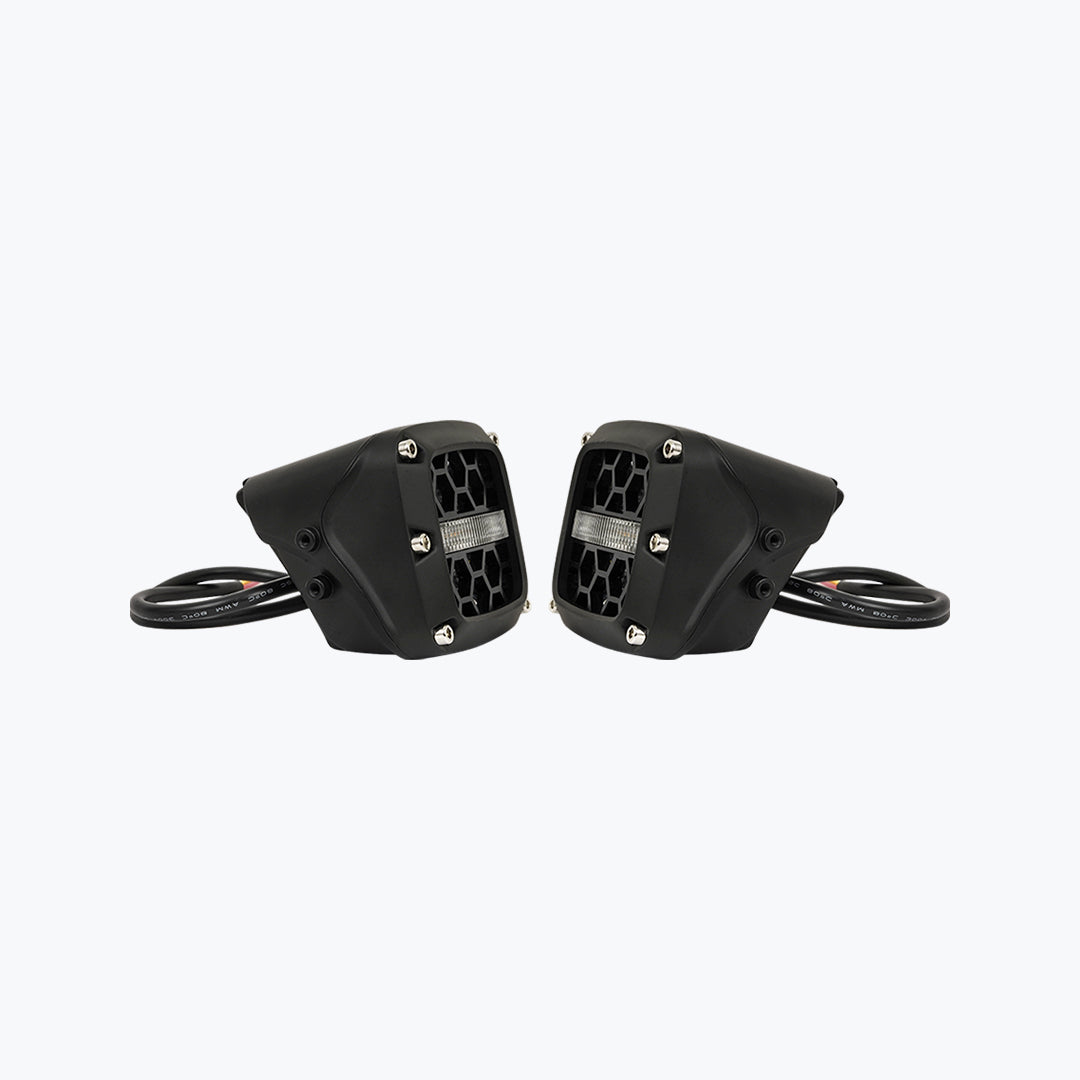 HJG Honeycomb Motorcycle Foglight Pair
