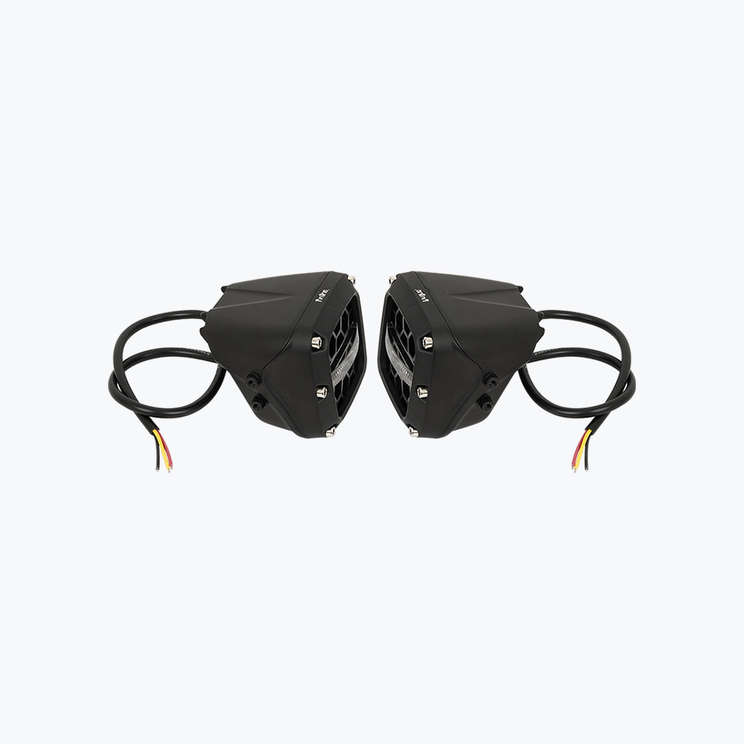 HJG Honeycomb Motorcycle Foglight Pair