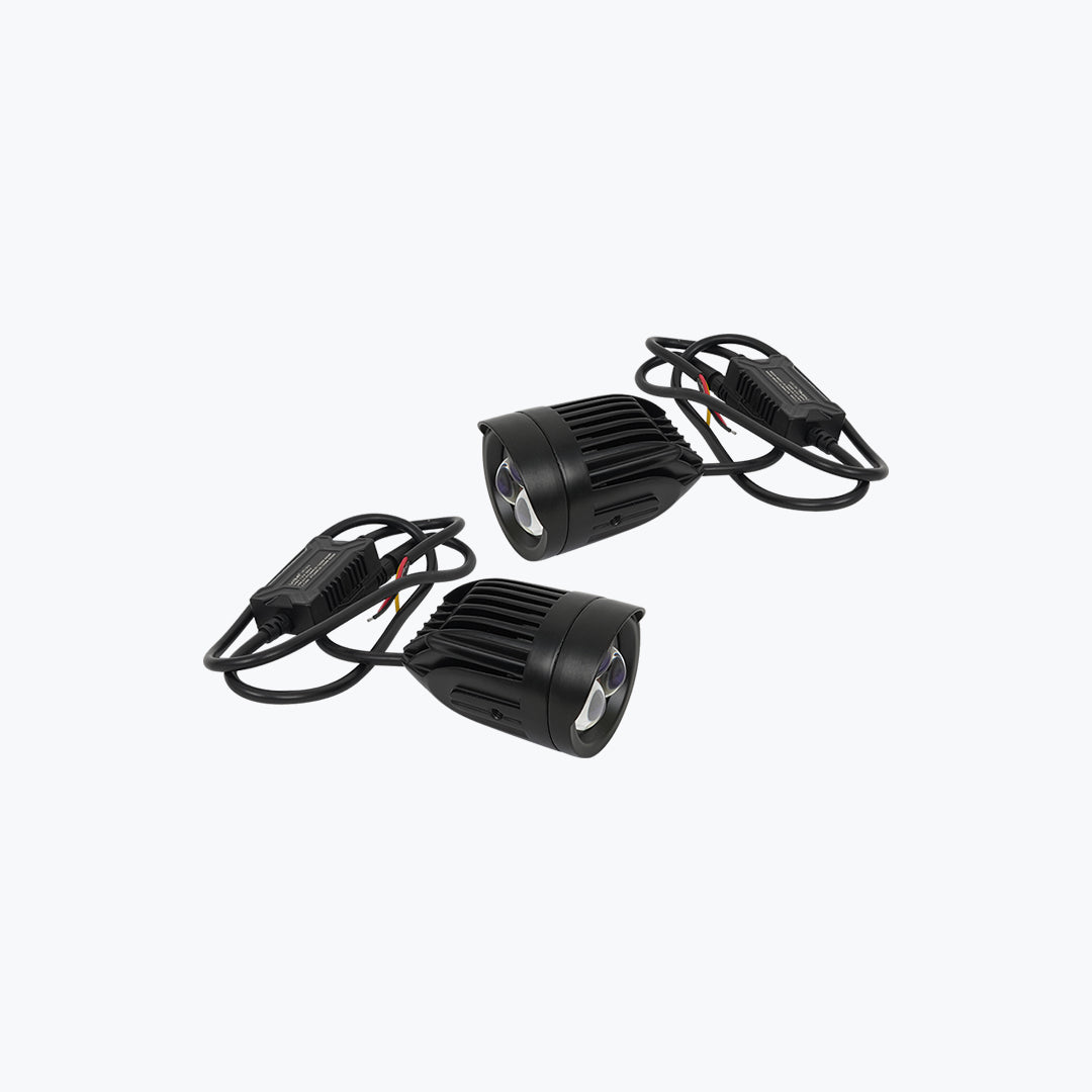 HJG BI 3 LED Devil Eye Foglight Pair Universal Dual Beam Auxiliary Lights