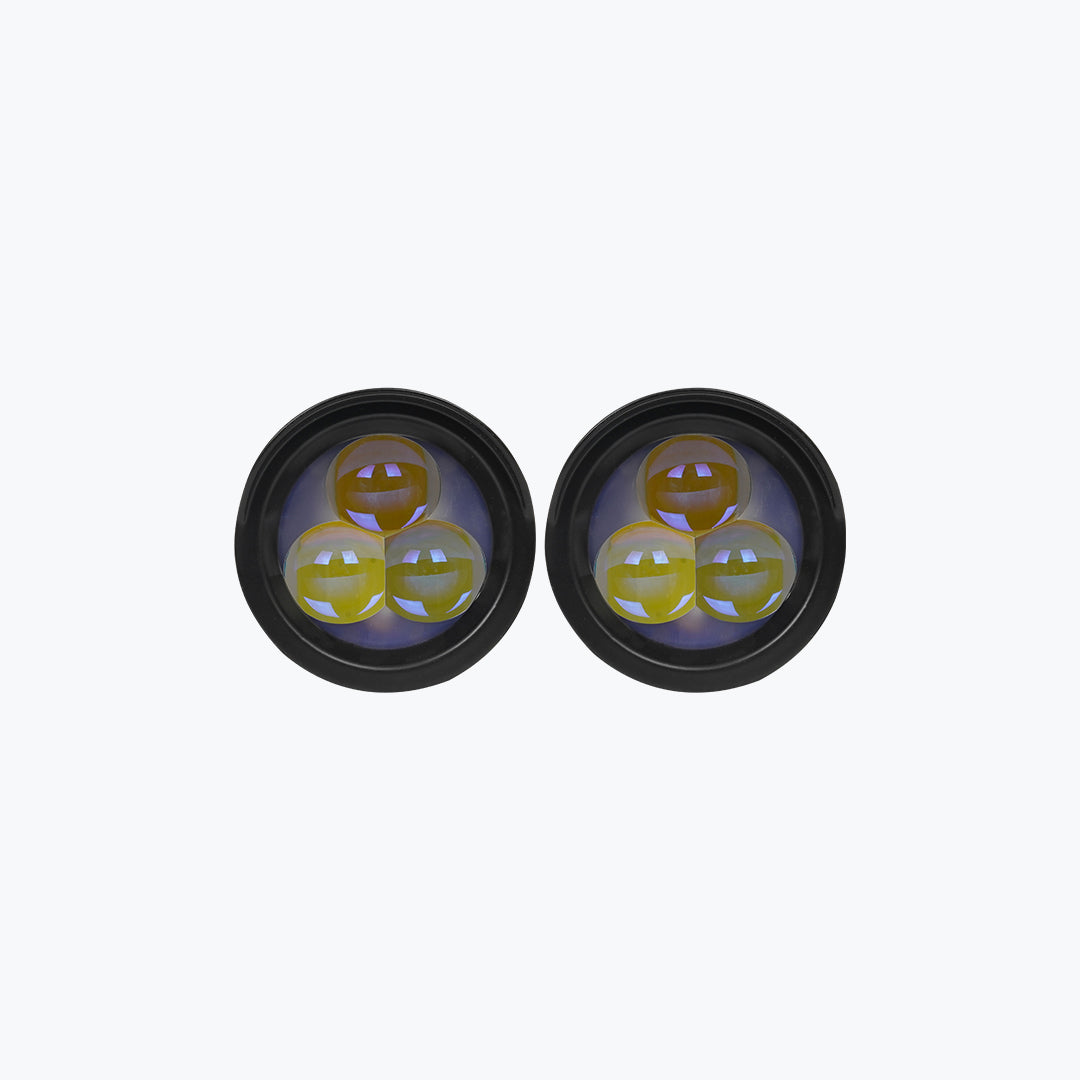 HJG BI 3 LED Devil Eye Foglight Pair Universal Dual Beam Auxiliary Lights