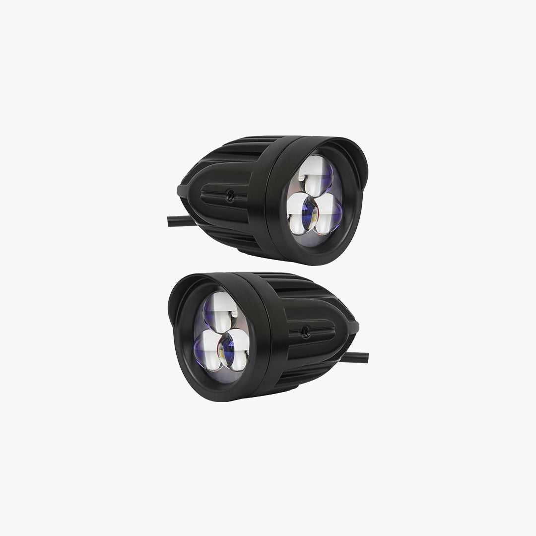 HJG BI 3 LED Devil Eye Foglight Pair Universal Dual Beam Auxiliary Lights