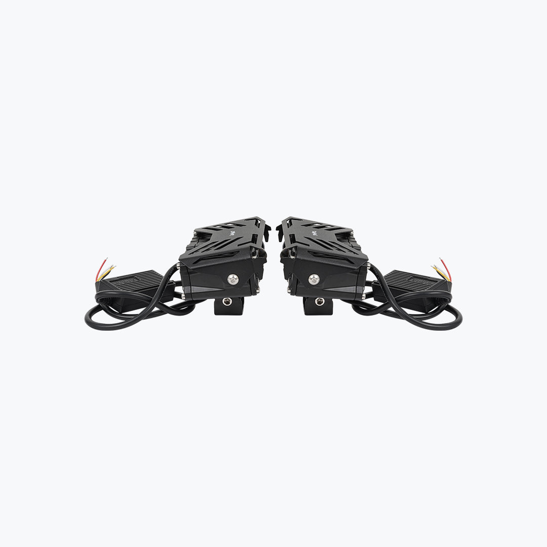 HJG 3 LED Robotic Type 2 Motorcycle Fog Light Pair