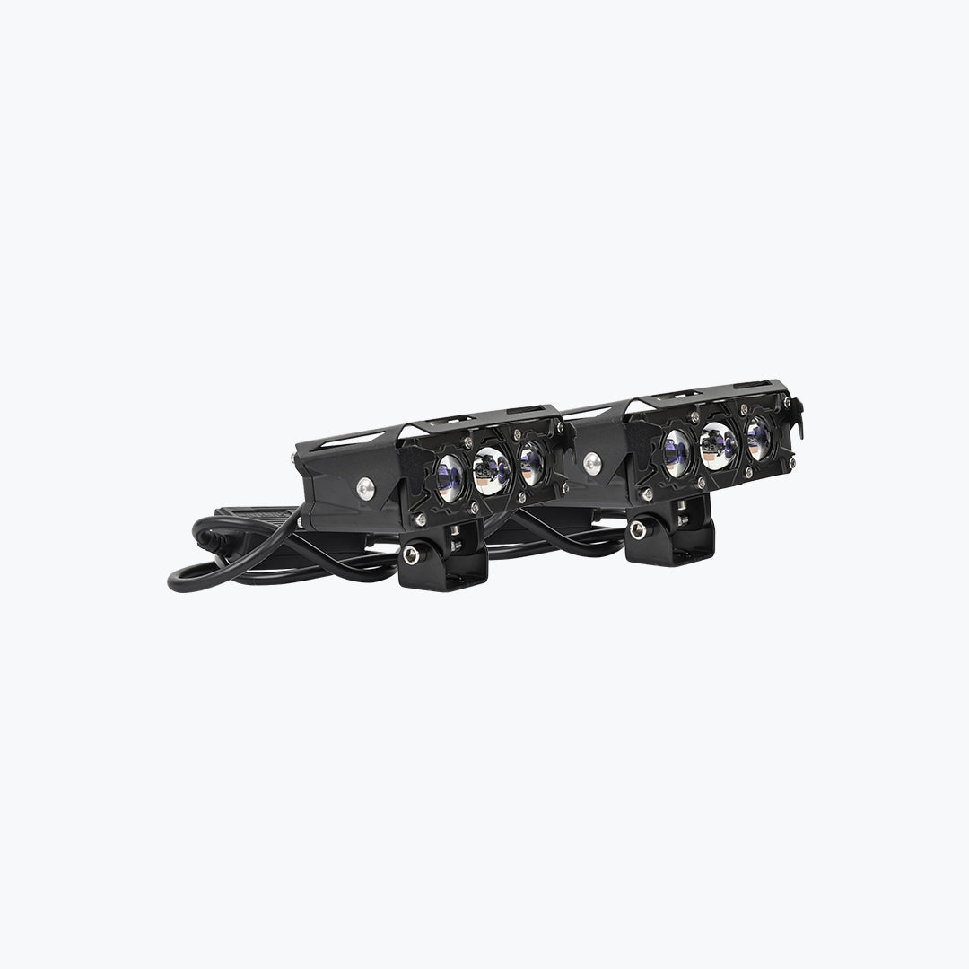 HJG 3 LED Robotic Type 2 Motorcycle Fog Light Pair