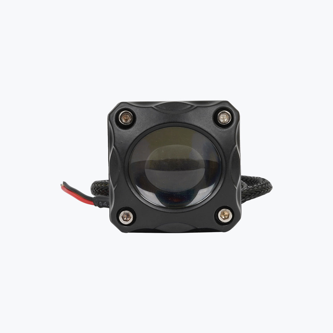 HJG Universal Square Red Devil Eye Fog Light
