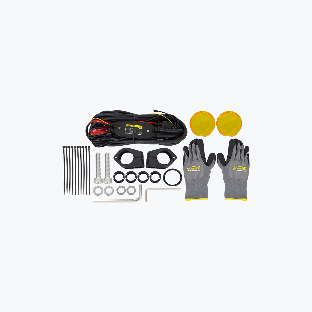 LOBOO L7S High & Low Beam LED Motorcycle Auxiliary Lights