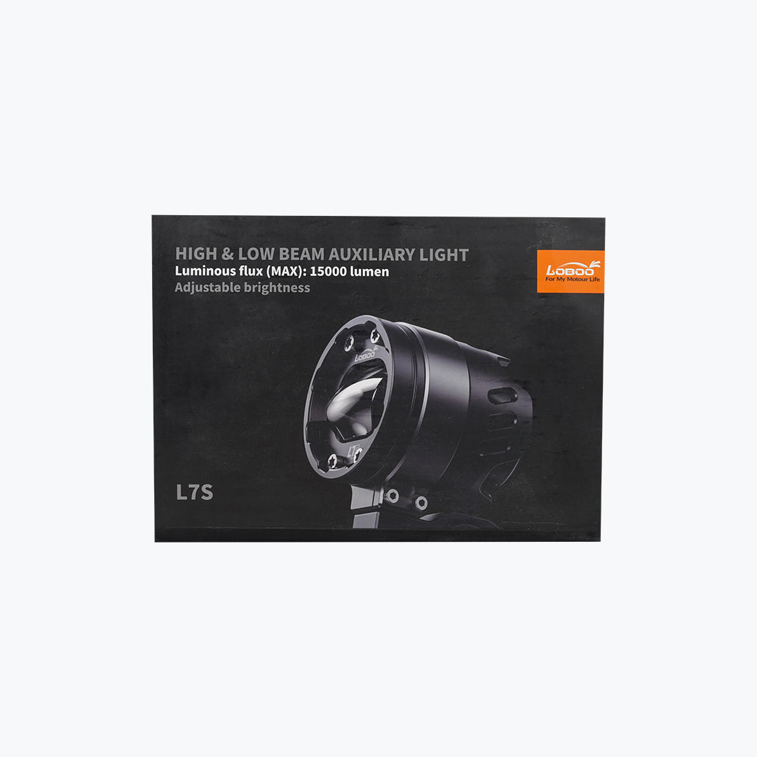 LOBOO L7S High & Low Beam LED Motorcycle Auxiliary Lights