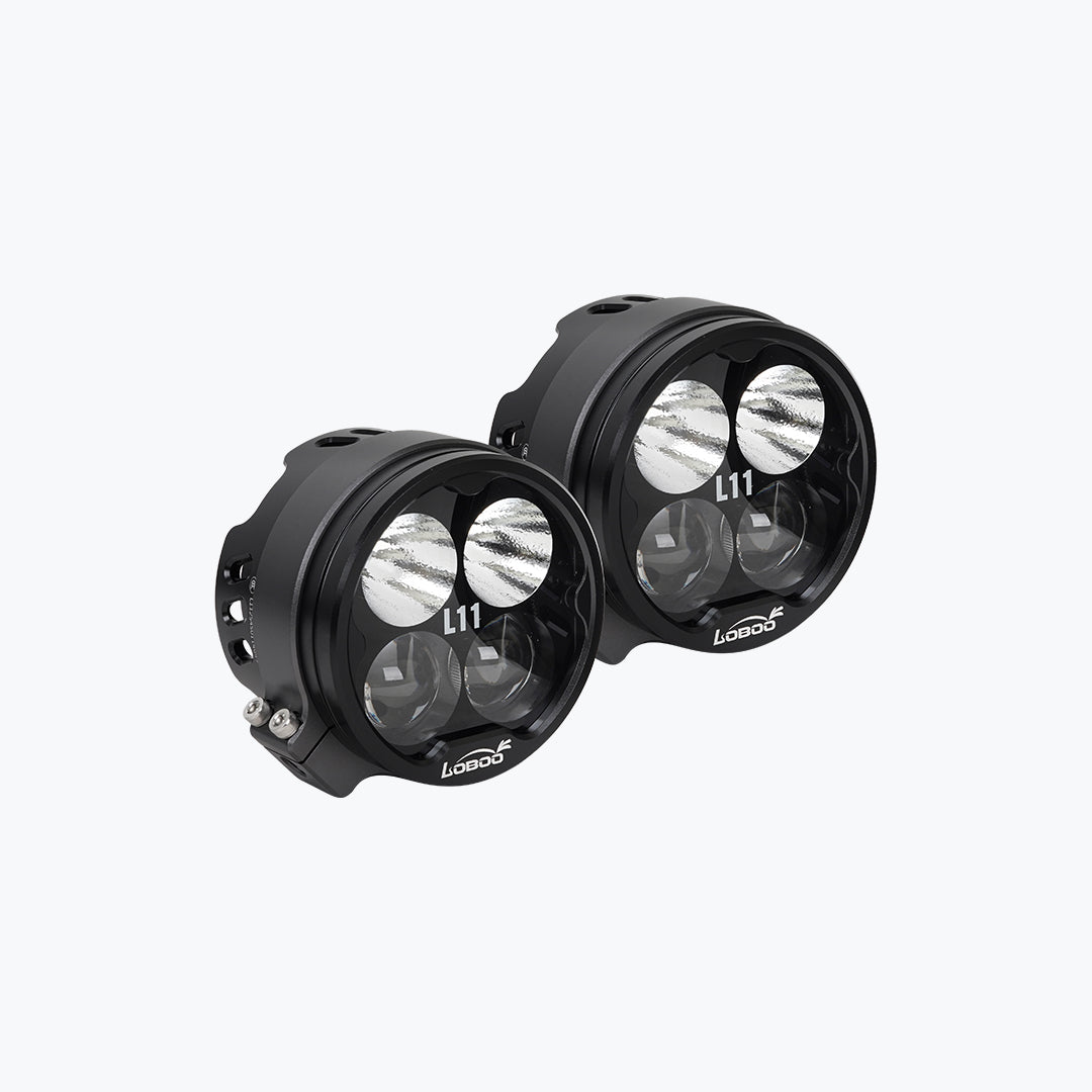 LOBOO L11 High & Low Beam LED Motorcycle Auxiliary Lights