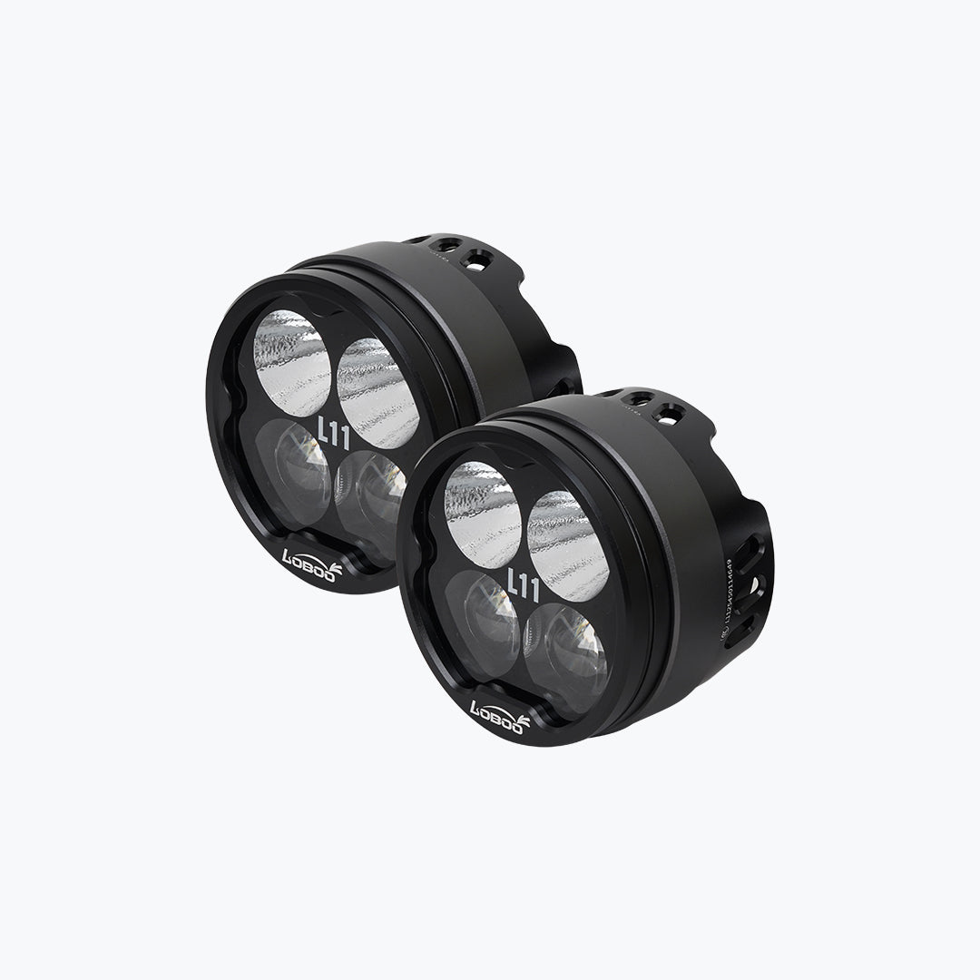 LOBOO L11 High & Low Beam LED Motorcycle Auxiliary Lights