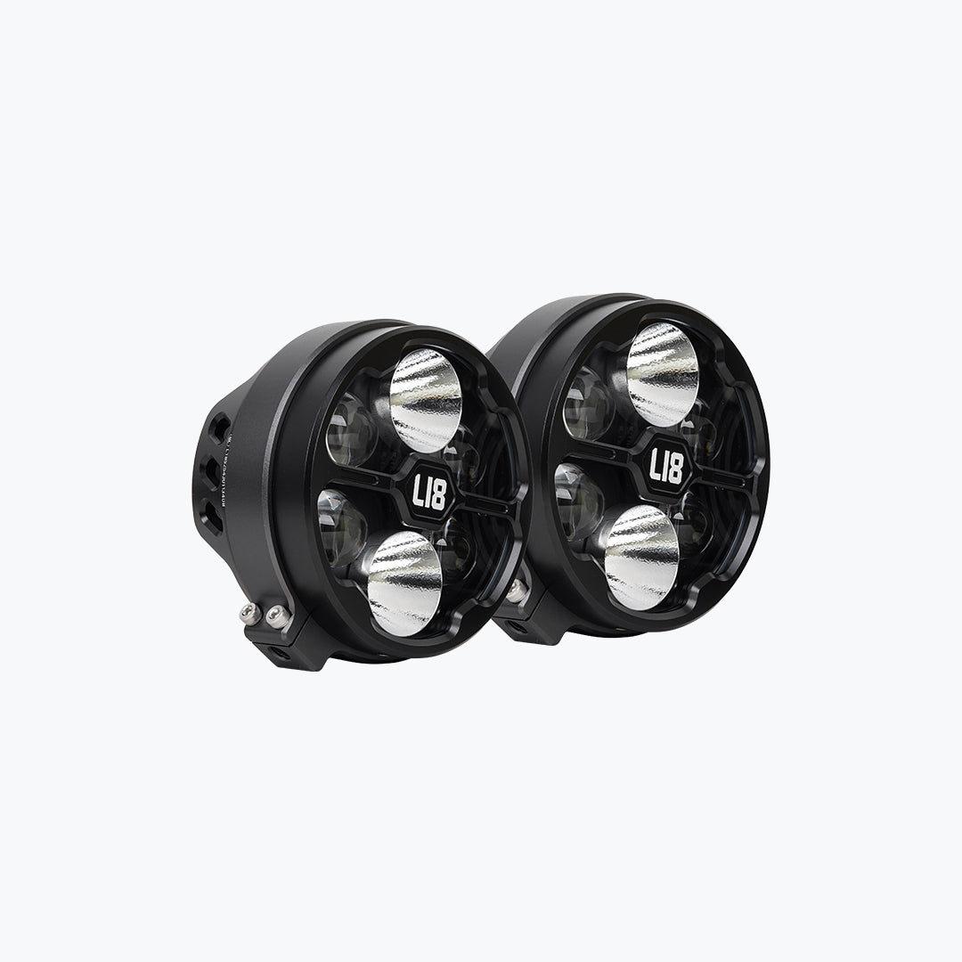 LOBOO L18S High & Low Beam LED Motorcycle Auxiliary Lights