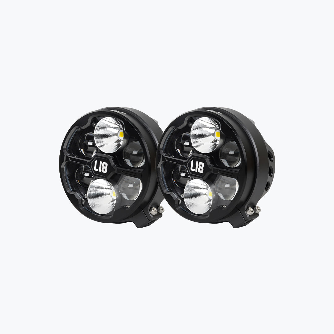 LOBOO L18S High & Low Beam LED Motorcycle Auxiliary Lights