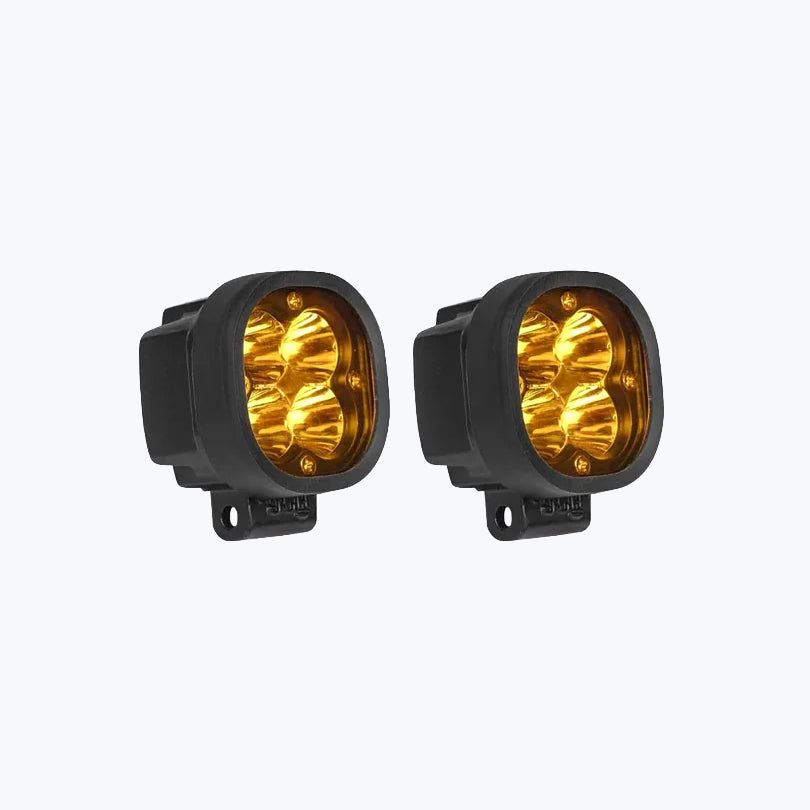 HJG Mini 4 LED Pair Foglight Premium Universal Auxiliary Light Set