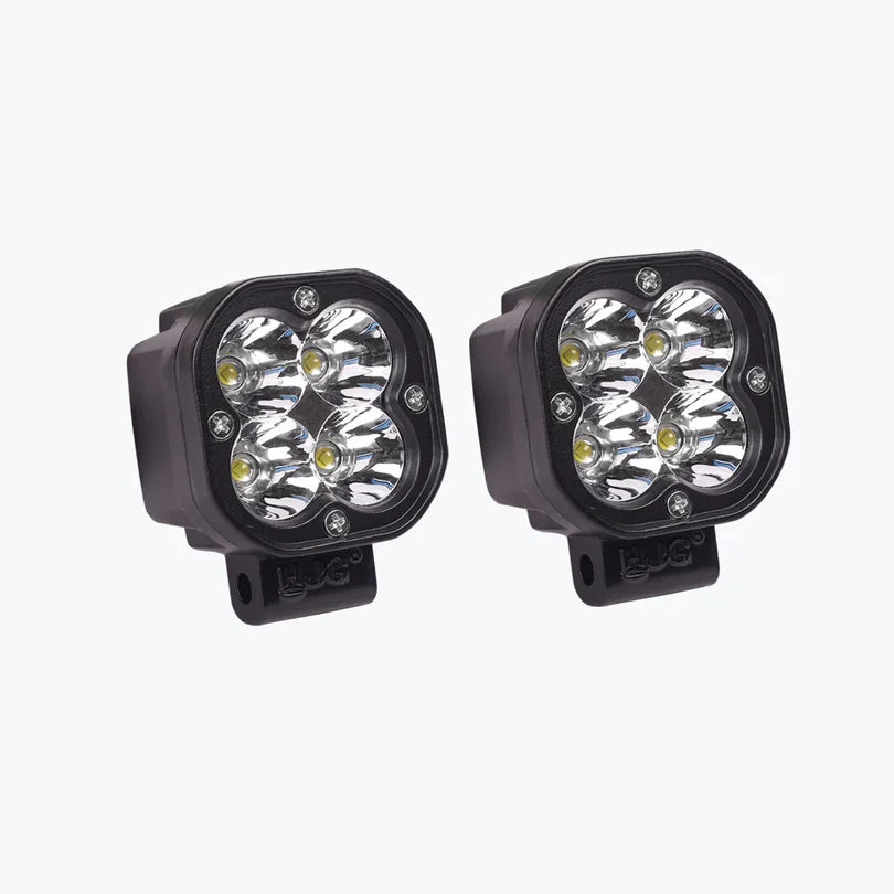 HJG Mini 4 LED Pair Foglight Premium Universal Auxiliary Light Set