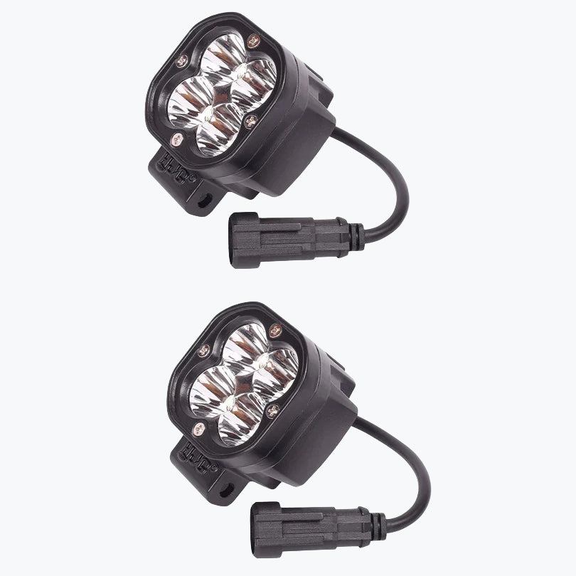 HJG Mini 4 LED Pair Foglight Premium Universal Auxiliary Light Set