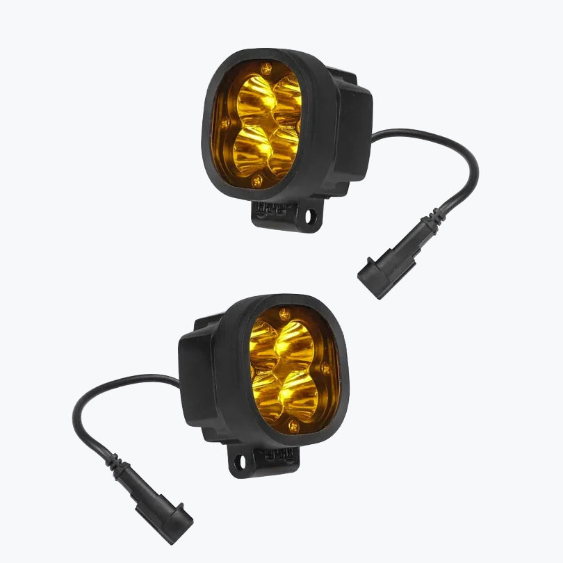 HJG Mini 4 LED Pair Foglight Premium Universal Auxiliary Light Set