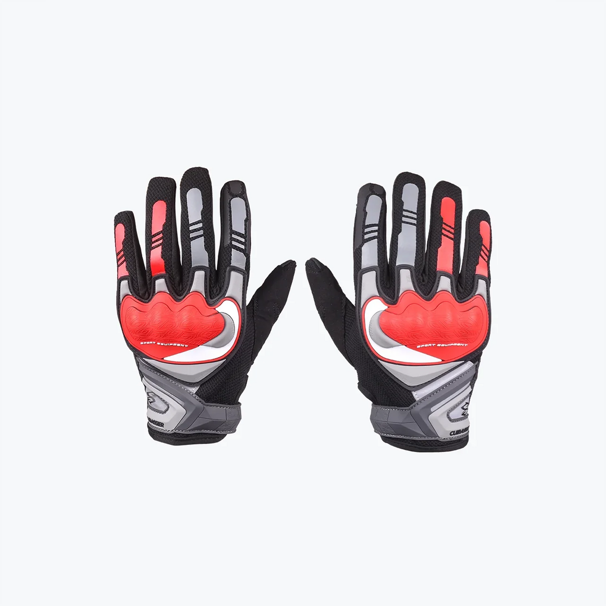 Cuirassier Gloves Grey Red